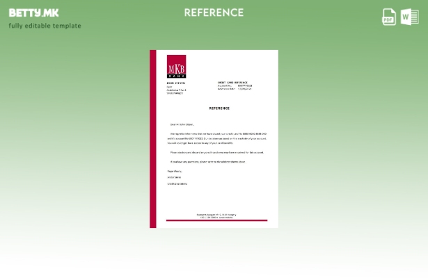 Референтен шаблон за затворање на банка во модерен стил Унгарија МКБ